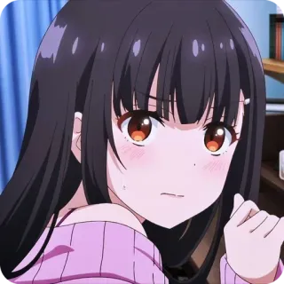 ⭐️ 08f64f82 anime, garota, triste, fofo, desenho animado telegram sticker