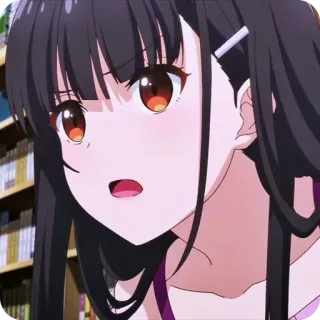 ⭐️ 5a4d07f4 anime, menina, desenho animado, personagem telegram sticker