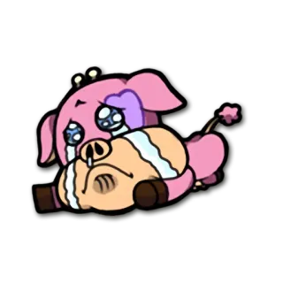 😭 c6ee59b6 świnia, płacz, smutny, kreskówka, słodki whatsapp sticker