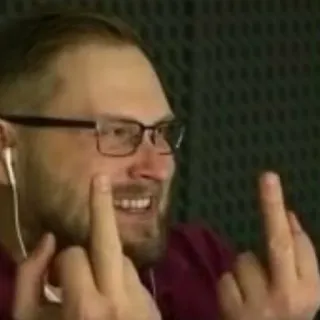 🖕 8d619fe5 środkowy palec, obraźliwe, gest, mężczyzna, osoba telegram sticker