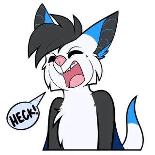 🙀 50c89dfd HECK! Furry, Antropomórfico, Desenho Animado, Fofo, Animal, Expressão whatsapp sticker