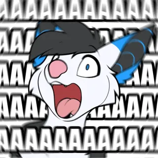 🅰️ 56bc08fb AAAAAAAAAAAA Furry, Desenho animado, Grito, Meme, Animal, Raposa, Cachorro whatsapp sticker