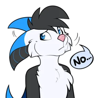 ❌ 81fee96c No... desenho animado, animal, não, fofo, adesivo whatsapp sticker