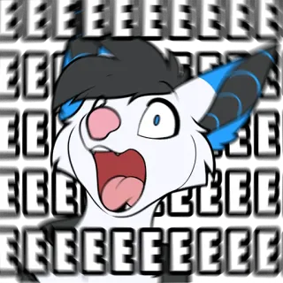 3️⃣ c1a604e0 EEEEEEEEEEEEEEEEEEEEEE Furry, Anthro, Grito, Meme, Desenho animado whatsapp sticker