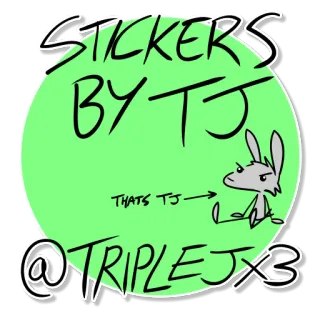 ℹ️ 2de963d3 STICKERS
BY TJ
THATS TJ
@TRIPLEJX3 стикеры, искусство, мультфильм, кролик, художник telegram sticker