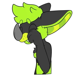 😪 71d66888 Фурри, Антро, Мультик, Стикер, Животное, Плачущий, Эмоциональный telegram sticker