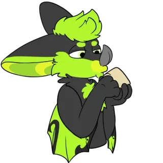 ☕️ 7a03704f Фурри, Мультфильм, Животное, Снэк, Персонаж telegram sticker