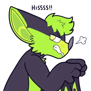 😾 7fe6b889 HISSSS!! кот, шипение, злой, пушистый, животное telegram sticker