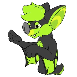 😈 80bca0dd Фурри, Летучая мышь, Мультфильм, Животное, Антропоморфный telegram sticker