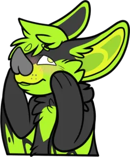 😻 817b1347 Фурри, Животное, Мультик, Рисунок, Милый, Неон telegram sticker