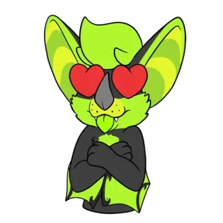 😍 89c69c14 летучая мышь, животное, сердце, мультфильм telegram sticker