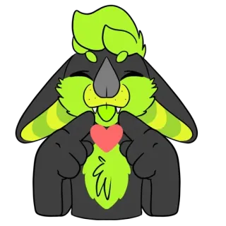❣️ 8c36fddd Мультфильм, Персонаж, Сердце, Милый, Пушистый telegram sticker