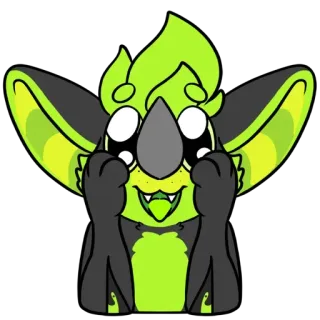 😮 8f8fd66f Фурри, Мультик, Милый, Летучая мышь, Животное telegram sticker