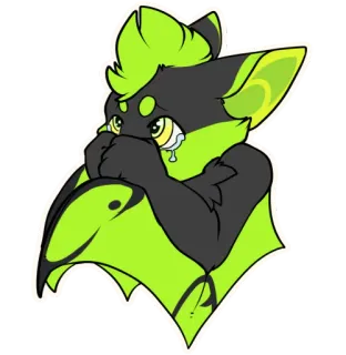 😢 ab7b78f8 Фурри, Плачущий, Антро, Звериный персонаж, Грустный telegram sticker