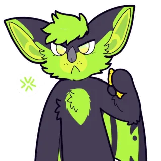 💢 d17a78a6 Мультфильм, Животное, Летучая мышь, Милый, Злой, Закуска telegram sticker