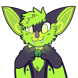 🤩 de7a29e0 Фурри, Летучая мышь, Животное, Антро, Милый, Наклейка telegram sticker