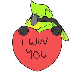 💖 e1bfd3d0 I wuv you любовь, сердце, милый, мультфильм, пушистый telegram sticker
