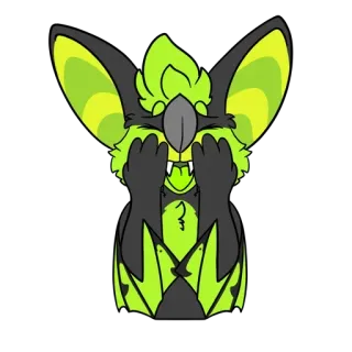 😫 f4368bc2 Фурри, Животное, Средний палец, Оскорбительный жест, Мультфильм telegram sticker