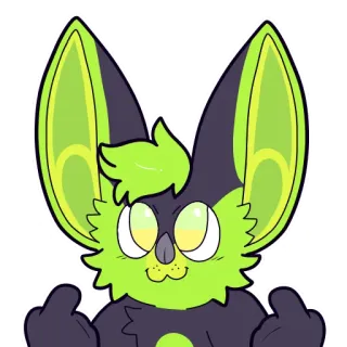 👂 fdbf5a9d Фурри, Средний палец, Оскорбительный жест, Летучая мышь, Мультик telegram sticker