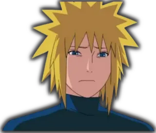 😟 7de43f6b Minato Namikaze Naruto Anime, Naruto, Minato, Namikaze, Traurig, Charakter telegram sticker