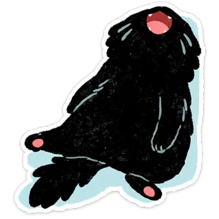 😮 ae8b84fa zwierzę, słodki, czarny, futrzany, kot, zwierzak telegram sticker