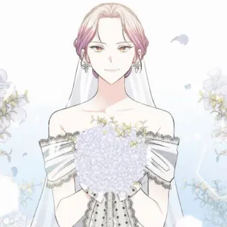 ✨ f6afafce 여자, 결혼식, 신부, 드레스, 꽃, 부케, 베일, 캐릭터 telegram sticker