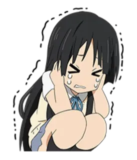 🔹 2466104b anime, girl, crying, sad, emotional, cartoon, tears telegram sticker