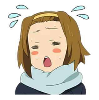 🔹 6bf823ab anime, character, sweat, scared, worried, panic telegram sticker