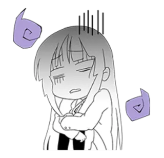 🔹 e311dd4c anime, manga, sticker, sad, girl, irritated, depressed, emotion telegram sticker