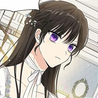 🥢 6be22729 여자, 갈색 머리, 애니메이션, 만화, 캐릭터 telegram sticker