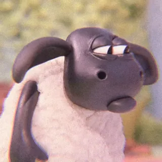 🍫 288aad7e Shaun Shaun the Sheep pecora, Shaun, vita da pecora, cartoni animati, animale whatsapp sticker