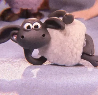 🧸 2cc9084b Shaun the Sheep Cartone animato, Pecora, Animale, Claymation, Fattoria, Commedia, Bambini whatsapp sticker