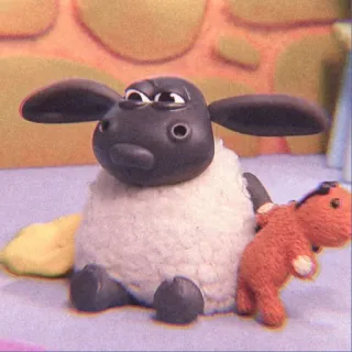 ☁️ 3972a6a0 Shaun Shaun the Sheep pecora, cartone animato, animale, divertente whatsapp sticker