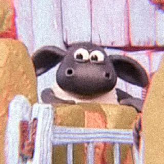 🍫 3aa06163 Shaun the Sheep pecora, cartone animato, animato, claymation, Shaun whatsapp sticker