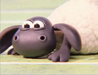 ☁️ 41a298fe Shaun the Sheep pecora, animale, cartone animato, Shaun, vita da pecora whatsapp sticker