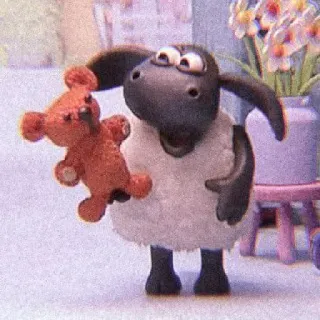 ☁️ 566bcf2e Shaun the Sheep pecora, cartone animato, claymation, animale, carino, orsacchiotto whatsapp sticker