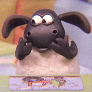 🍫 73fa3ff0 Shaun Shaun the Sheep pecora, animale, cartoni animati whatsapp sticker