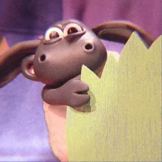 ☁️ 885f0c99 Shaun the Sheep pecora, cartone animato, claymation, carino, animale whatsapp sticker