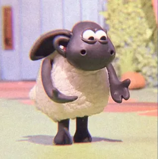 🧸 9460158e Shaun the Sheep Shaun, vita da pecora, Pecora, Cartone animato, Animale whatsapp sticker