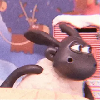☁️ a9a18e14 Shaun the Sheep pecora, animazione, cartoni animati, animale, claymation, bambini, Shaun whatsapp sticker