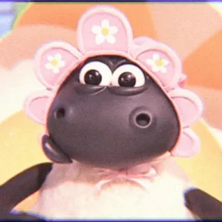 🍫 d518a2f6 Shaun the Sheep Cartone animato, Pecora, Animale, Carino, Fiore whatsapp sticker