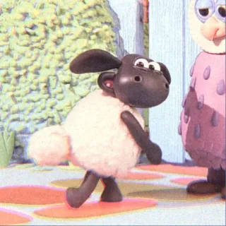 🧸 e6bd8893 Shaun the Sheep pecora, cartone animato, animale, animazione whatsapp sticker