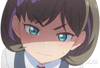 😠 ffa3424d Anime, Dziewczyna, Zła, Sfrustrowana, Zmartwiona, Rozdrażniona, Kreskówka, Postać telegram sticker