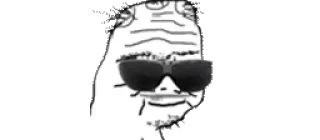 👴 822e8d69 Wojak meme, internet, cool, sunglasses, NPC, doomer telegram sticker