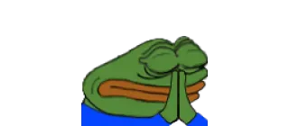 🙏 93ad2a7f Pepe the Frog frog, pepe, meme, sad, internet telegram sticker