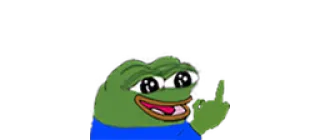 🖕 a66d6db4 Pepe middle finger, offensive, meme, frog telegram sticker