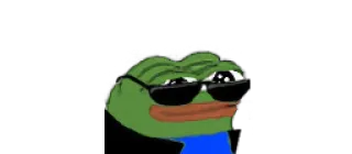 😎 dbdcfedd Pepe the Frog pepe, frog, sunglasses, meme, cool telegram sticker