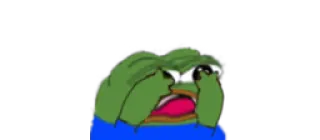 😨 ff1837b0 Pepe the Frog pepe, crying, sad, frog, meme telegram sticker