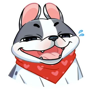 😂 321d202e pies, szczeniak, słodki, kreskówka, zwierzę domowe, zwierzę, serce, szalik telegram sticker