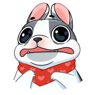 😬 8c66d67b pies, kreskówka, naklejka, zwierzę, słodki, serce telegram sticker